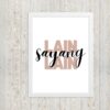 Fotolijstje met het Molukse Gezegde: "Lain sayang lain"