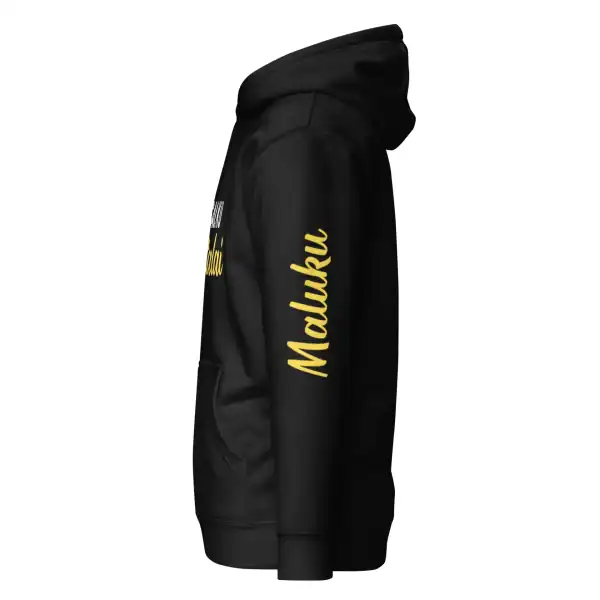 Zwarte Hoodie met Hatalai en RMS-vlag (unisex)