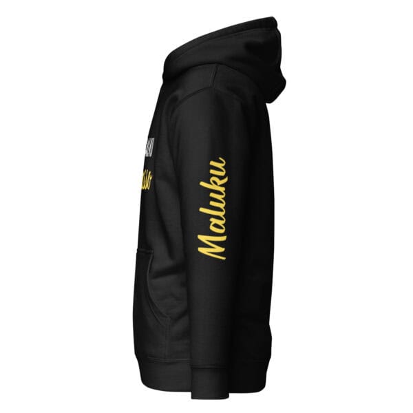 Zwarte Hoodie met Passo en RMS-vlag (unisex)