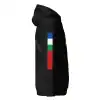 Zwarte Hoodie met Haria en RMS-vlag (unisex)