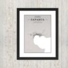 Hoogtekaart Saparua – Luxe Ingelijste Poster (Asalku)