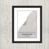 Hoogtekaart Amahusu – Luxe Ingelijste Poster (Roots)