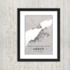 Hoogtekaart Ambon – Luxe Ingelijste Poster (Roots)