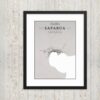 Hoogtekaart Saparua – Luxe Ingelijste Poster (Asalku)