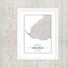 Hoogtekaart Amahai – Luxe Ingelijste Poster (Asalku)