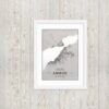 Hoogtekaart Ambon – Luxe Ingelijste Poster (Asalku)