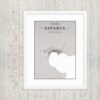 Hoogtekaart Saparua – Luxe Ingelijste Poster (Asalku)
