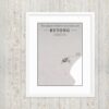 Hoogtekaart Rutong– Luxe Ingelijste Poster (Roots)