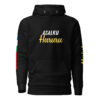 Zwarte Hoodie met Haruru en RMS-vlag (unisex)