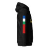 Zwarte Hoodie met Rumah Tiga en RMS-vlag (unisex)