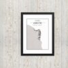 Hoogtekaart Ameth – Luxe Ingelijste Poster (Asalku)
