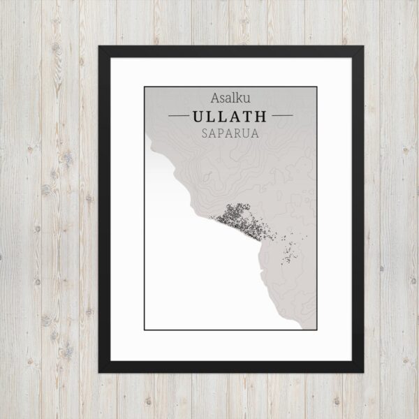 Hoogtekaart Ullath – Luxe Ingelijste Poster (Asalku)