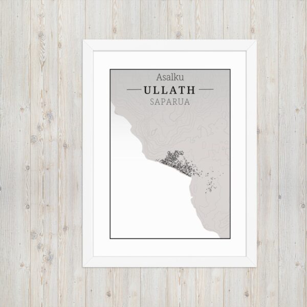 Hoogtekaart Ullath – Luxe Ingelijste Poster (Asalku)