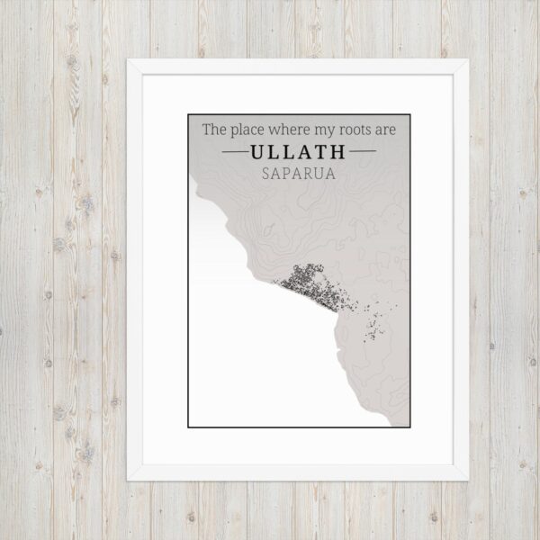 Hoogtekaart Ullath – Luxe Ingelijste Poster (Roots)